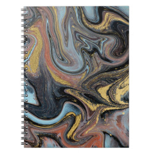 Cuaderno Arte de la naturaleza de la marble Purpurina dorad