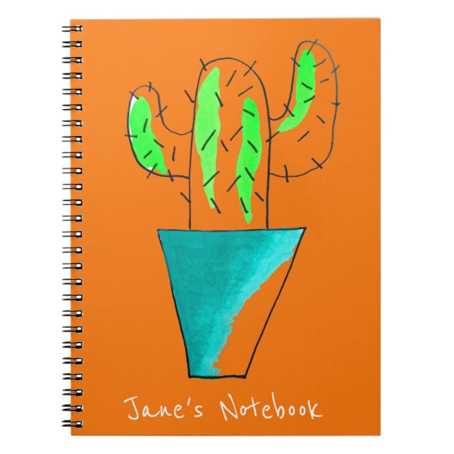 Cuaderno Arte de la planta de cactus mexicana (Frente)