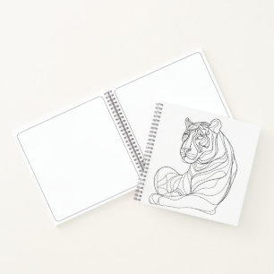 Cuaderno Arte de línea de tigre