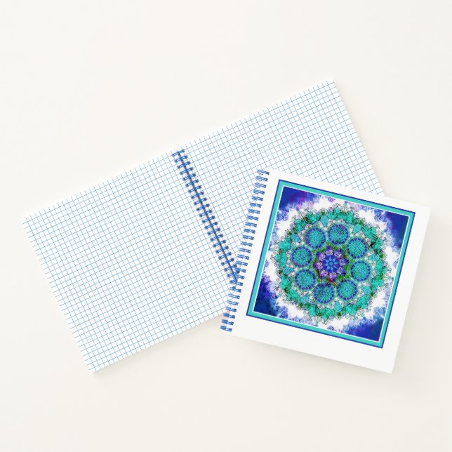 Cuaderno Arte de mandala azul (Interior)