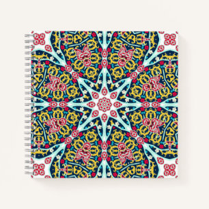 Cuaderno Arte de Mandala de Roseta Ornamental Colorida