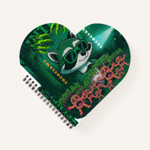 Cuaderno Arte de Mapache de Cómic Retro de Ciencia Ficción