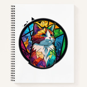 Cuaderno Arte de Mascota de Vida Silvestre de vidrio mancha