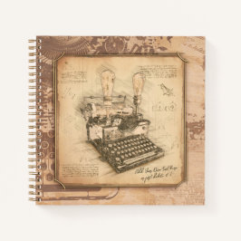 Cuaderno Arte de moda antiguo vintage, regalo de autor/escr