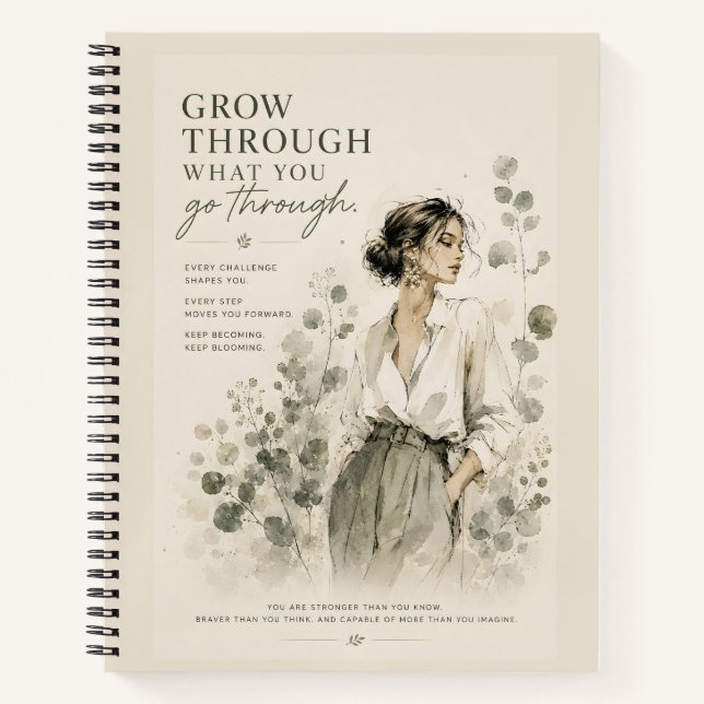 Cuaderno Arte de Moda Botánica Inspiradora (Anverso)