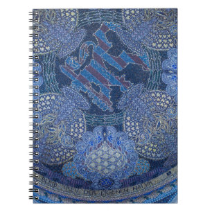 Cuaderno Arte de mosaico ornamentado azul, Alemania