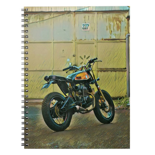 Cuaderno Arte de motocicleta vintage (Frente)