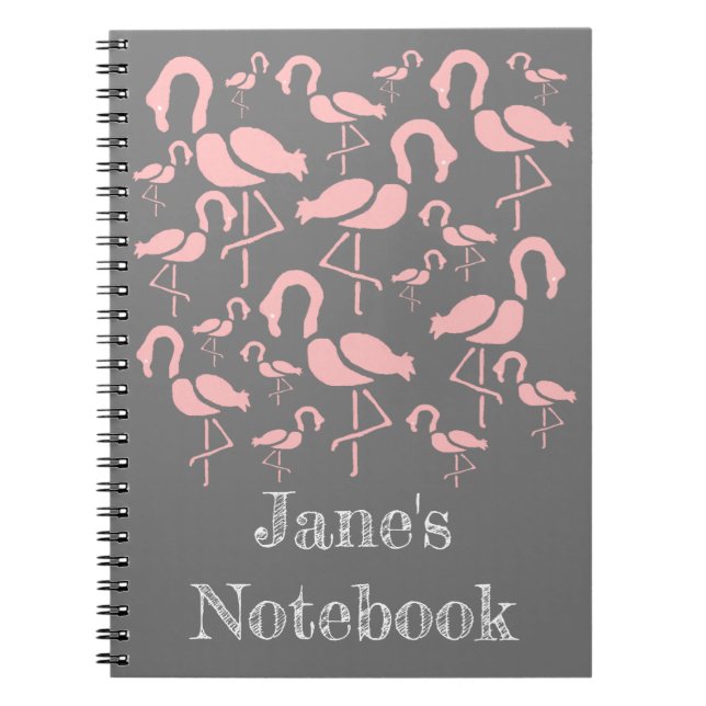 Cuaderno Arte de pájaro Fun Pink (Frente)