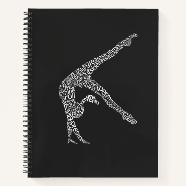 Cuaderno Arte de palabras de gimnasta (Anverso)