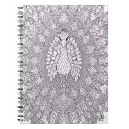 Cuaderno Arte de pared de pavo real de cristal | Línea geom