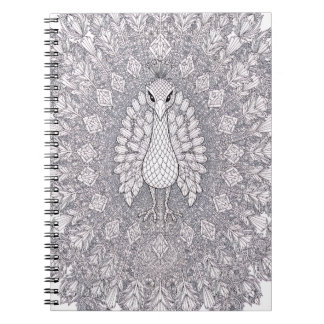 Cuaderno Arte de pared de pavo real de cristal | Línea geom