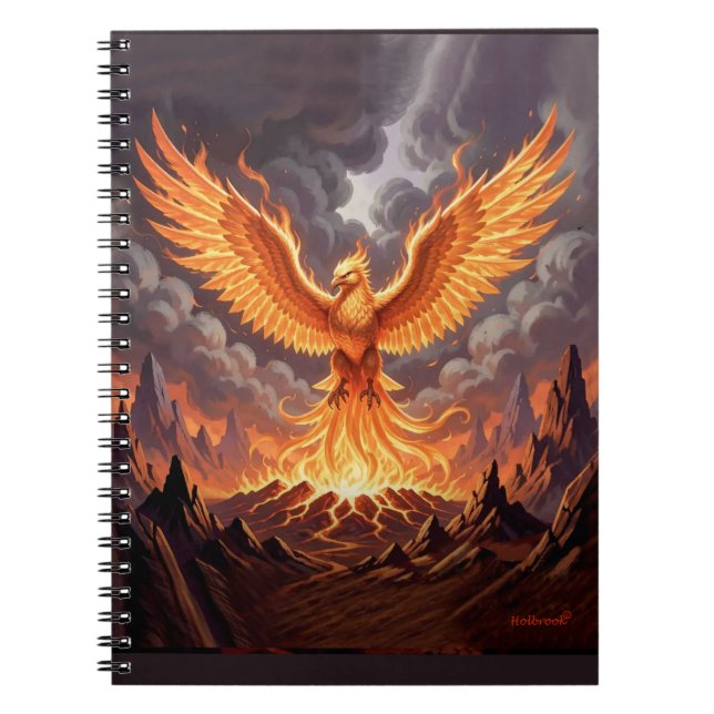 Cuaderno Arte de pared tríptico Phoenix Majestique (Frente)
