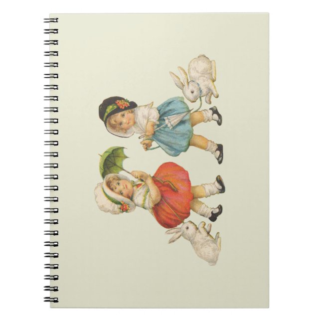 Cuaderno Arte de Pascua Antiguo Conejo Infantil (Frente)