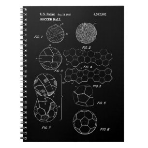 Cuaderno Arte de Patentes de Balas de Fútbol