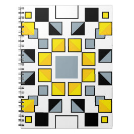 Cuaderno Arte de patrón de colcha geométrica moderna