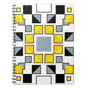 Cuaderno Arte de patrón de colcha geométrica moderna