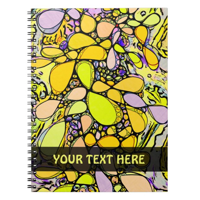 Cuaderno Arte de patrón pintado a mano y digitalmente 13 (Frente)