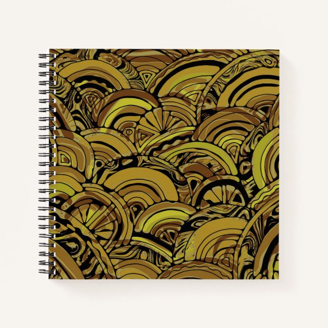 Cuaderno Arte de patrón pintado a mano y digitalmente 15 (Anverso)