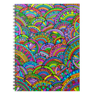 Cuaderno Arte de patrón pintado a mano y digitalmente 27