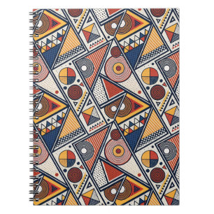 Cuaderno Arte de patrones geométricos y líneas al estilo de
