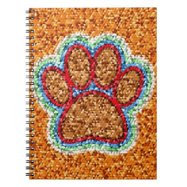 Cuaderno Arte de Paw de Perro de Polo Bajo (Frente)
