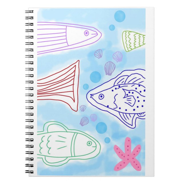Cuaderno Arte de peces junto al mar (Frente)