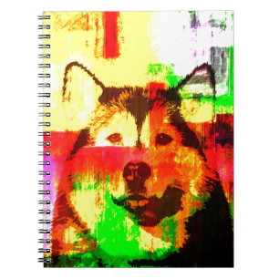 Cuaderno Arte de perros Husky Siberiano