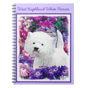 Cuaderno Arte de perros pintando el territorio blanco de We