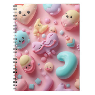 Cuaderno Arte de Personaje de Caramelo Kawaii Pastel