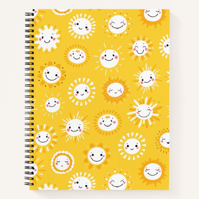 Cuaderno Arte de personalizado soleada sonriente (Anverso)
