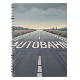 Cuaderno Arte de perspectiva infinita de la autopista Autob