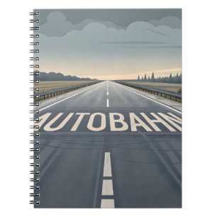 Cuaderno Arte de perspectiva infinita de la autopista Autob