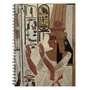 Cuaderno Arte de pintura colorida de tumbas de faraós antig