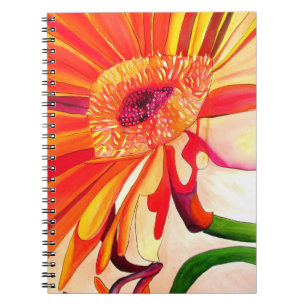 Cuaderno Arte de pintura de acuarela de flores de Gerbera r