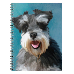 Cuaderno Arte de pintura en acuarela de Schnauzer miniatura