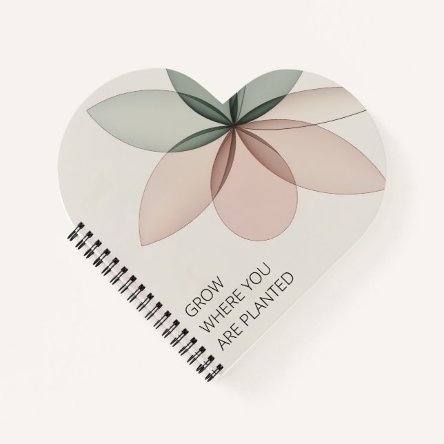 Cuaderno Arte de portada moderna florecimiento geométrico (Anverso)