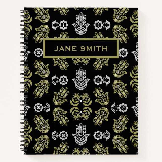 Cuaderno Arte de Protección de la Mano Hamsa (Anverso)