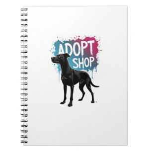 Cuaderno Arte de rescate de graffiti de perro Adoptar No Co