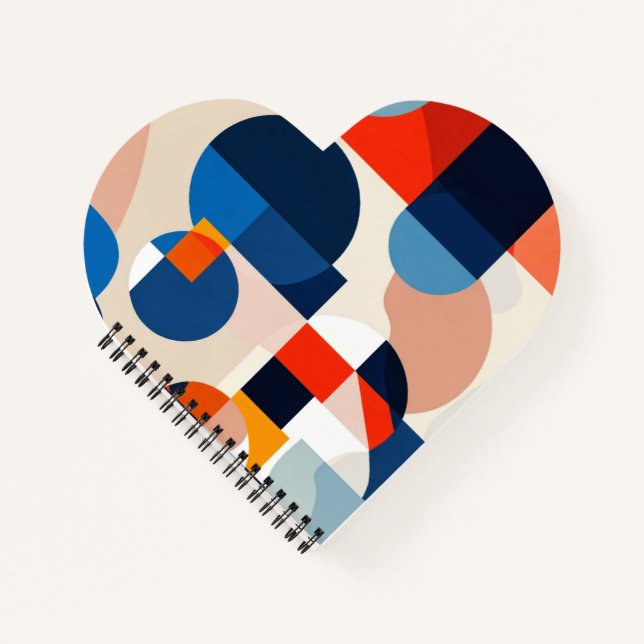 Cuaderno Arte de resumen geométrico escandinavo de medio si (Anverso)