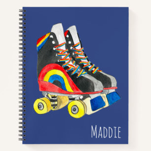 Cuaderno Arte de Rollerskates retro ochenta