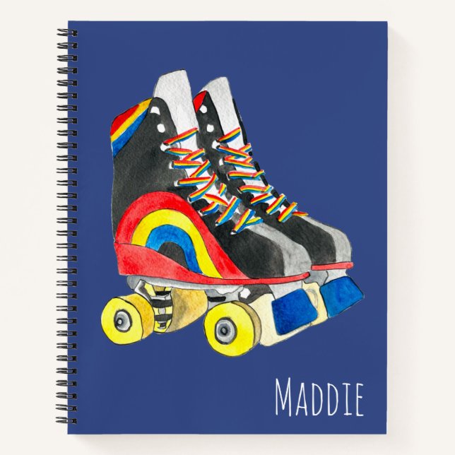 Cuaderno Arte de Rollerskates retro ochenta (Anverso)
