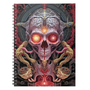Cuaderno Arte de terror surrealista de la criatura de Alien