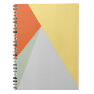 Cuaderno Arte de triángulo moderno amarillo y Naranja