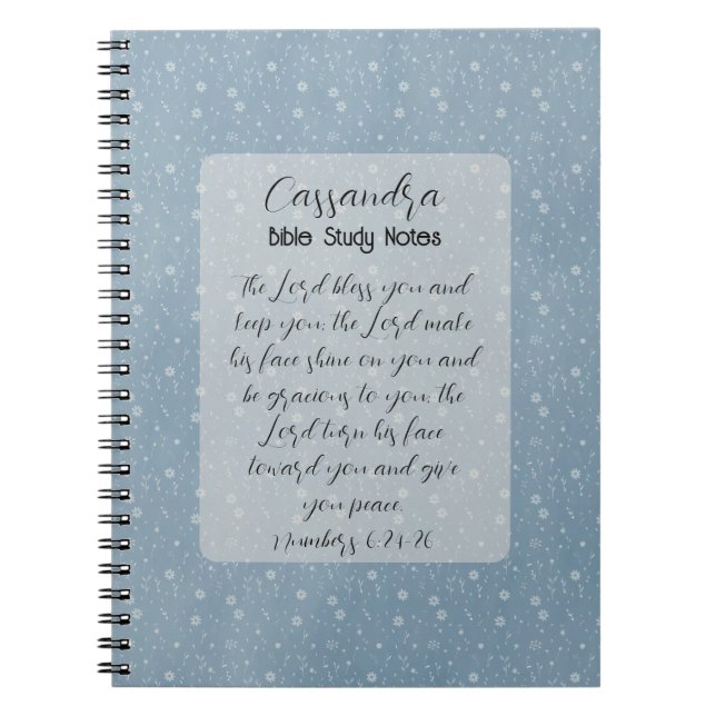 Cuaderno Arte de versículos de la Biblia cristiana (Frente)