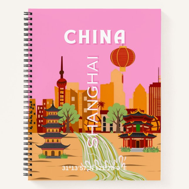 Cuaderno Arte de viaje a Shanghai, China (Anverso)