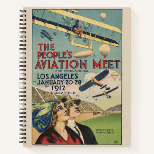 Cuaderno Arte de viaje del espectáculo aéreo retro 1912 de 
