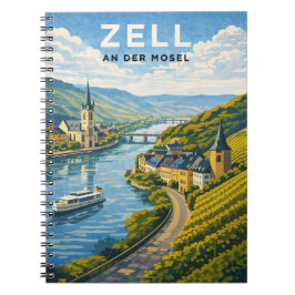 Cuaderno Arte de viaje vintage de Zell Alemania