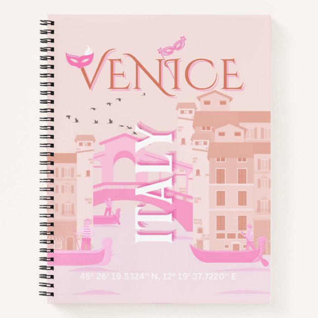 Cuaderno Arte de viajes de Venecia, Italia, arte de viajes, (Anverso)