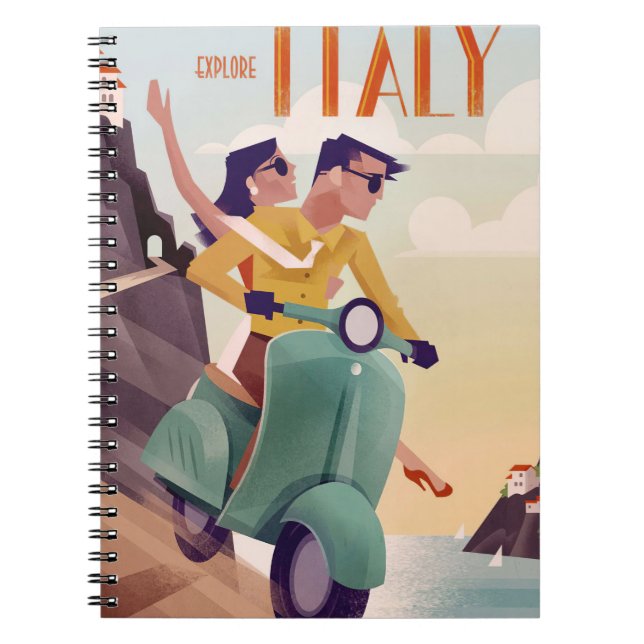 Cuaderno Arte de viajes Explore Italia (Frente)