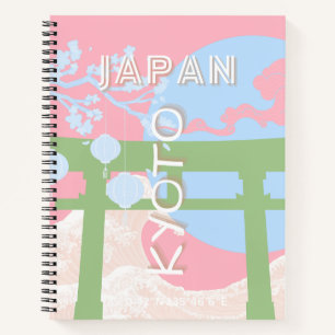 Cuaderno Arte de viajes japonés de Kioto, arte de viajes pa
